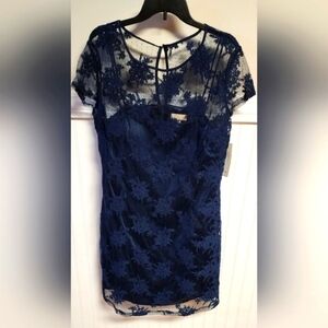 KATAYA Navy Lace Dress Size 14 - New With Tags